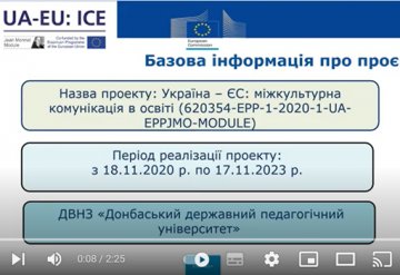 Нове відео «Досвід реалізації проєкту Erasmus+ «Україна − ЄС: міжкультурна комунікація в освіті»